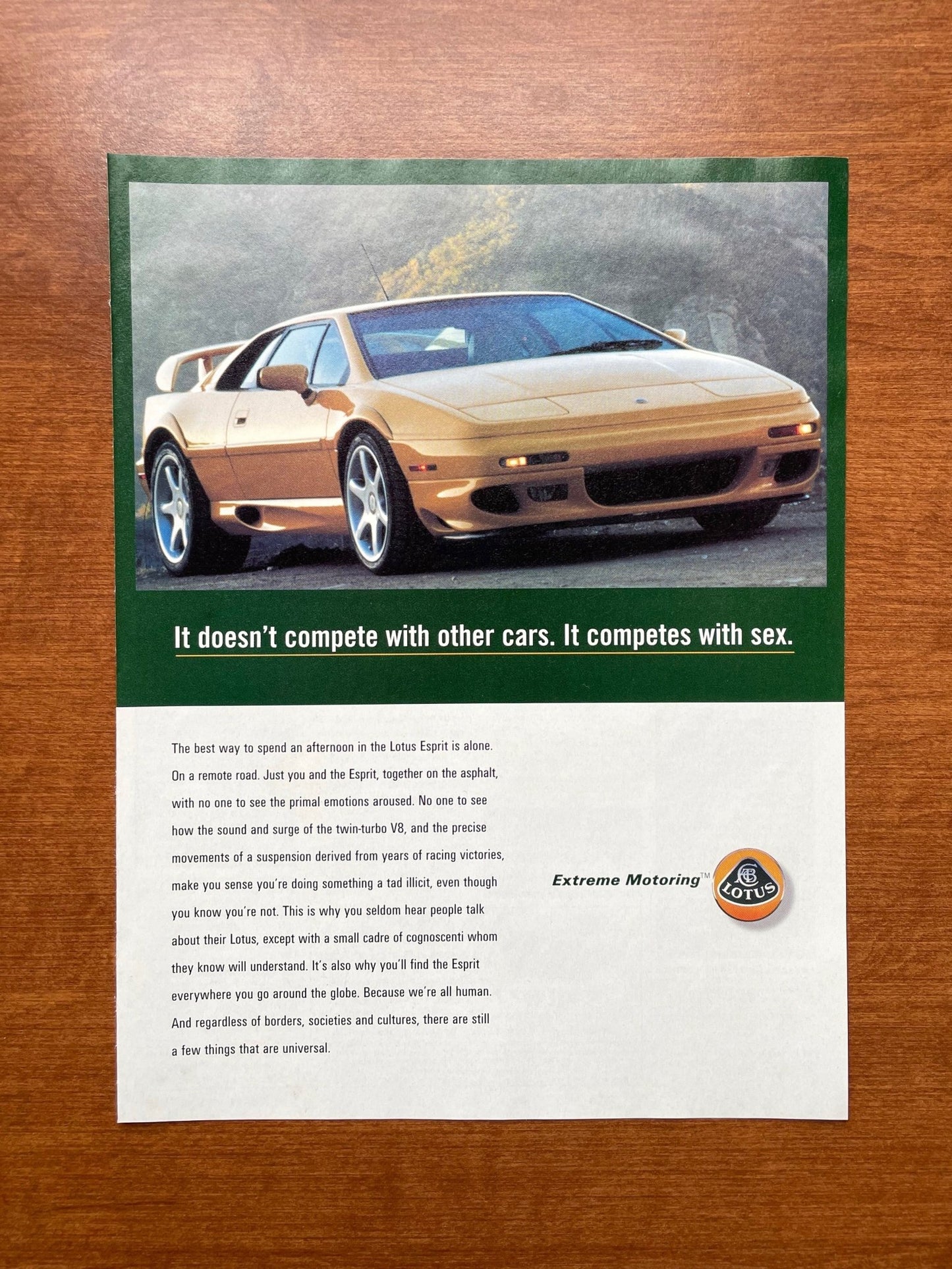2000 Lotus Esprit Advertisement