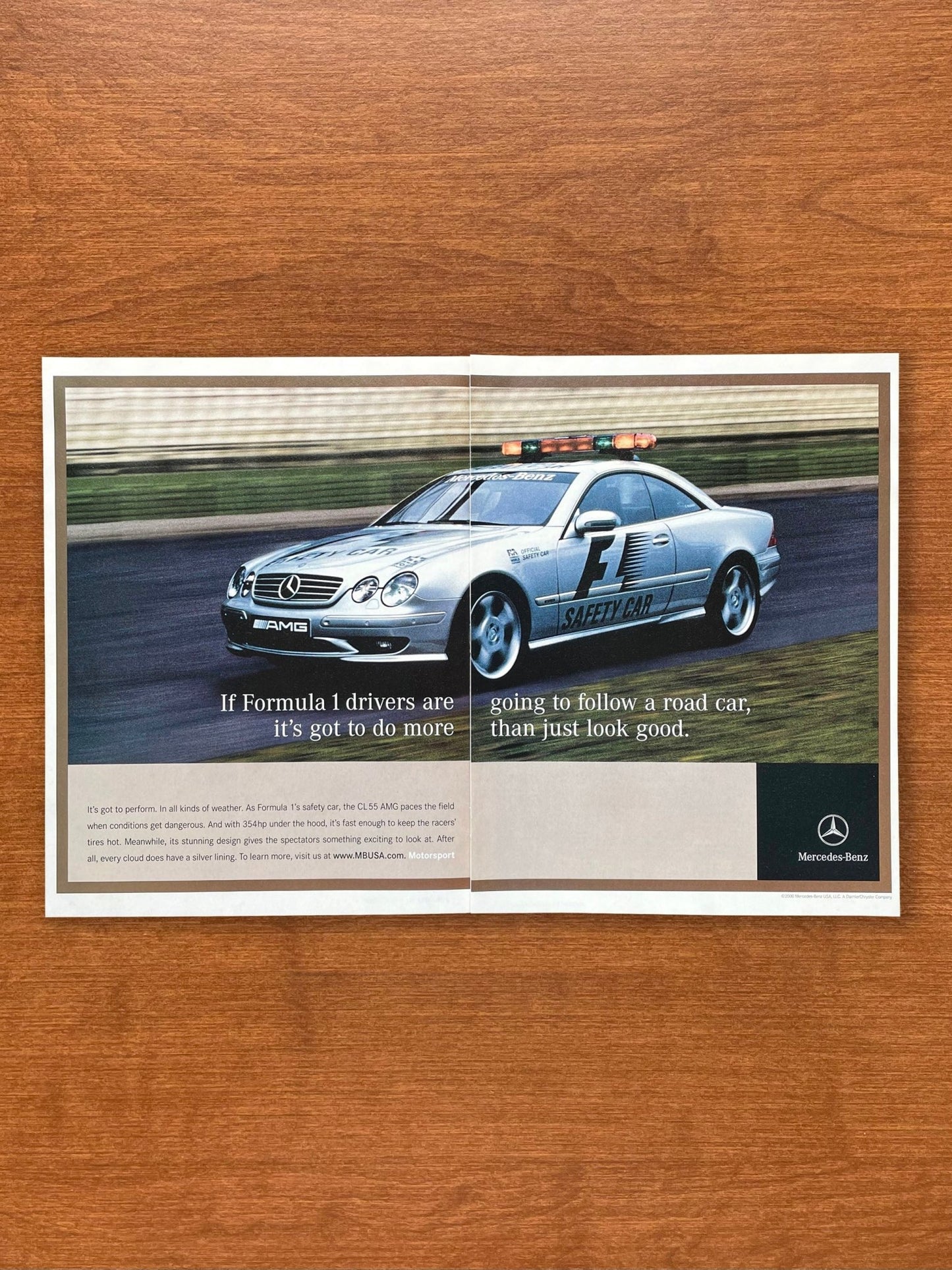 2000 Mercedes Benz CL 55 AMG F1 safety car Advertisement