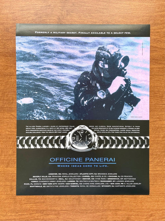 2000 Panerai Luminor "Formerly a Military Secret..." Advertisement