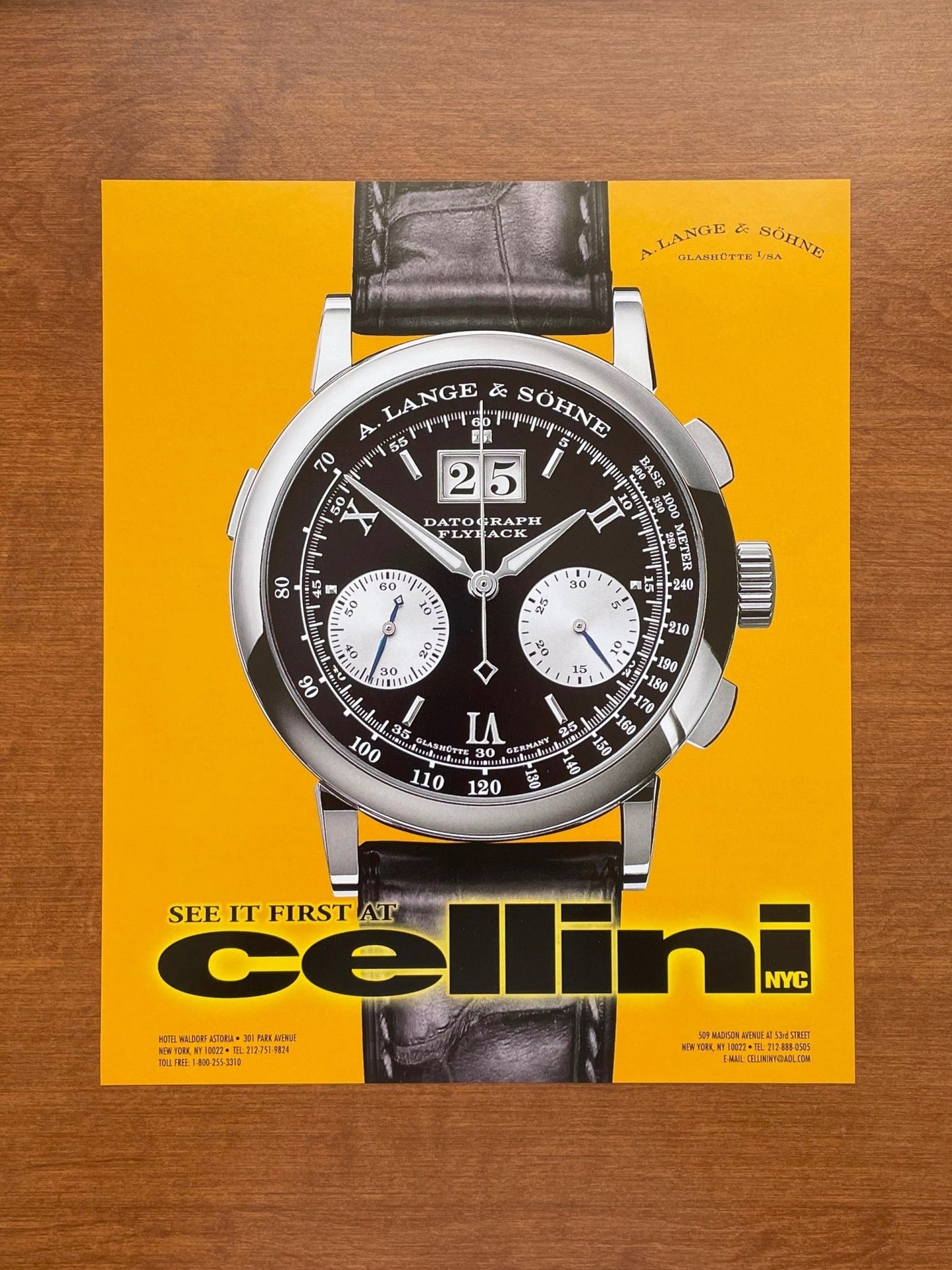 2001 A. Lange & Sohne Datograph at Cellini Advertisement