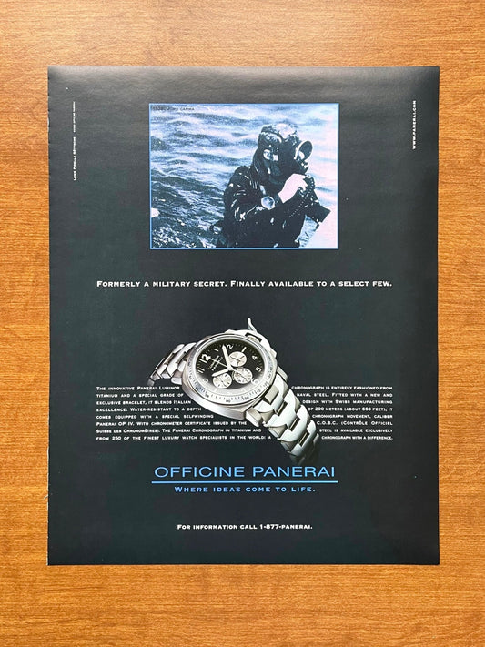 2001 Panerai Luminor Chronograph Advertisement