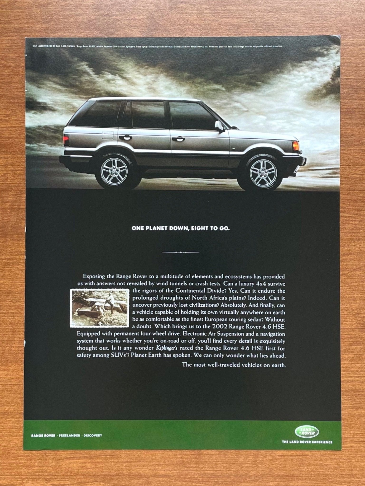 2002 Range Rover 4.6 HSE "One planet down, eight to go." Advertisement