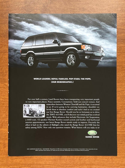 2002 Range Rover 4.6 HSE "Our demographic." Advertisement