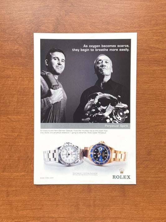 2003 Rolex Explorer II Ref. 16570 feat. Viesturs and Delauze Advertisement