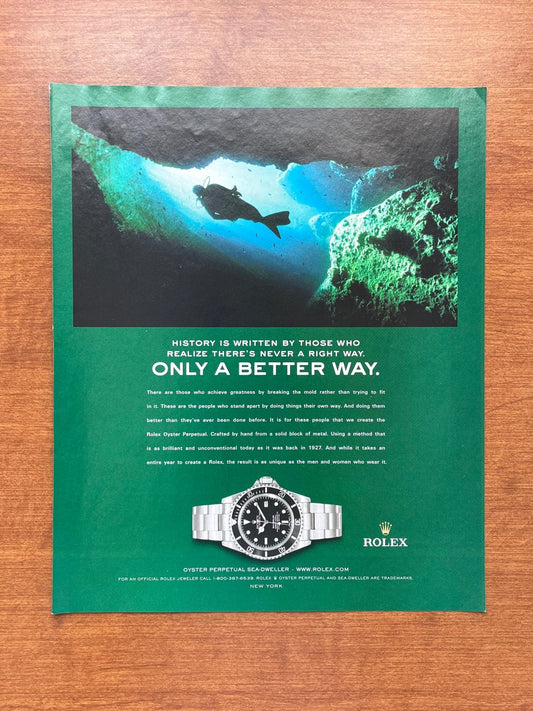 2003 Rolex Sea Dweller Ref. 11660 "Only A Better Way" Advertisement
