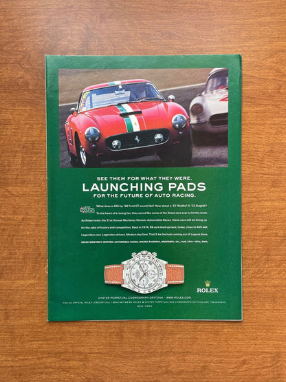 2004 Rolex Daytona Ref. 116519 "Launching Pads" Advertisement