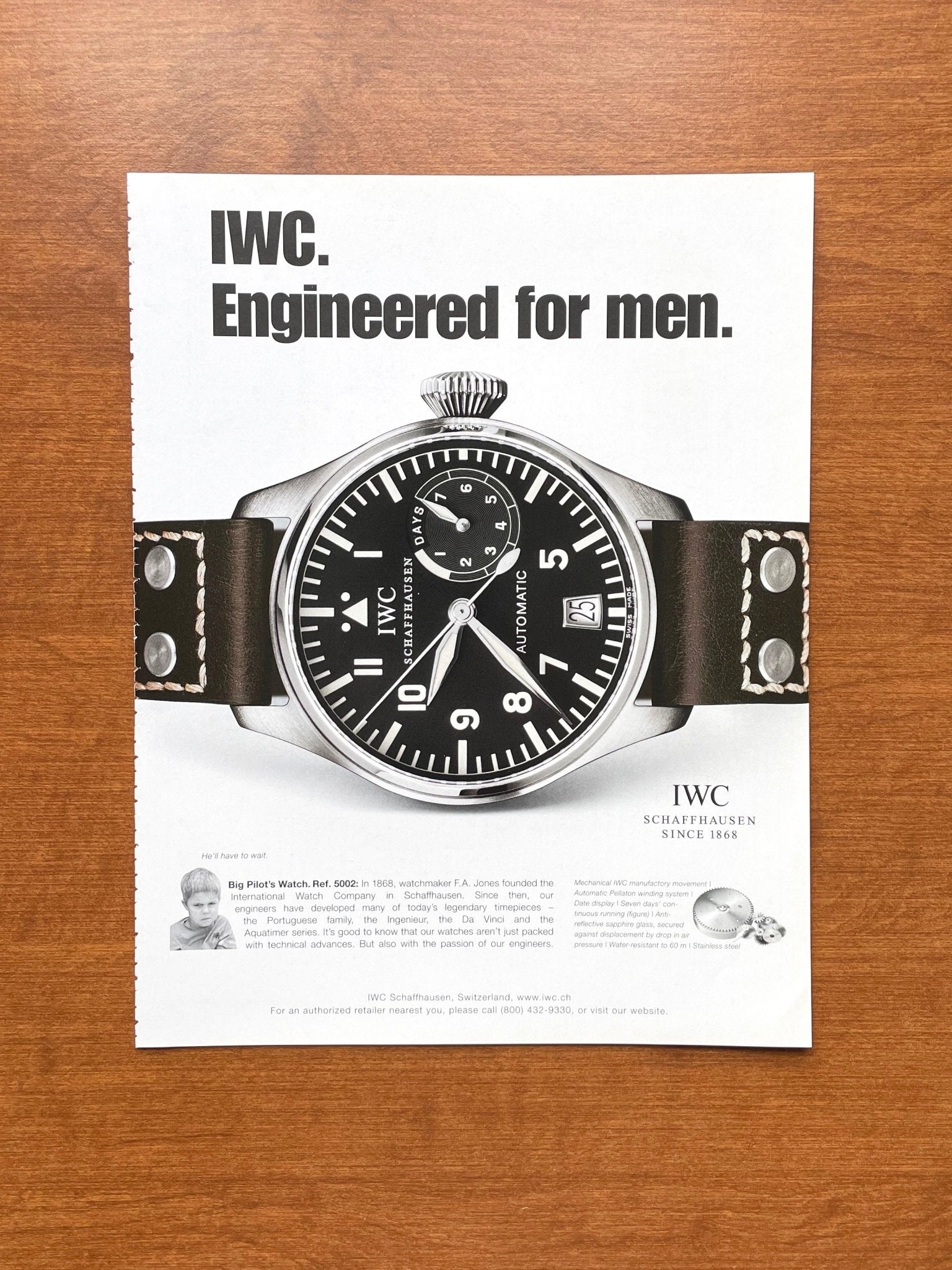 2005 IWC Big Pilot Ref. 5002 Advertisement