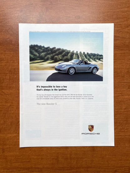 2005 Porsche Boxster S "impossible to lose a key..." Advertisement