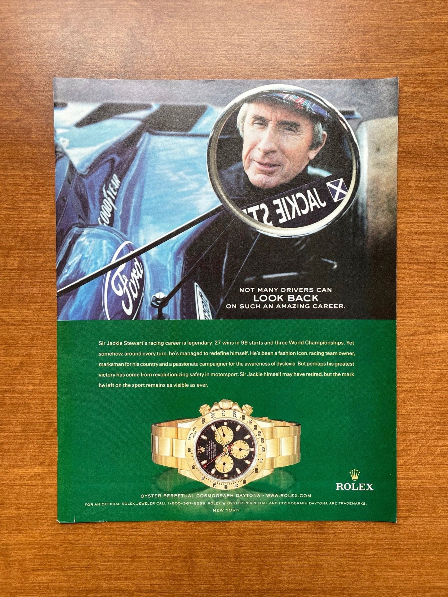 2005 Rolex Daytona Ref. 116528 feat. Sir Jackie Stewart Advertisement