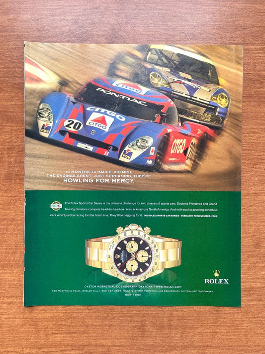 2005 Rolex Daytona Ref. 116528 "Howling For Mercy" Advertisement