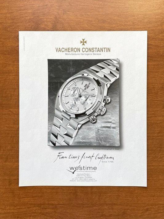 2005 Vacheron Constantin Overseas Chronograph Advertisement