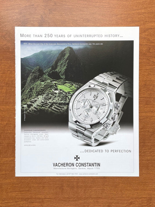 2006 Vacheron Constantin Overseas Chronograph Advertisement