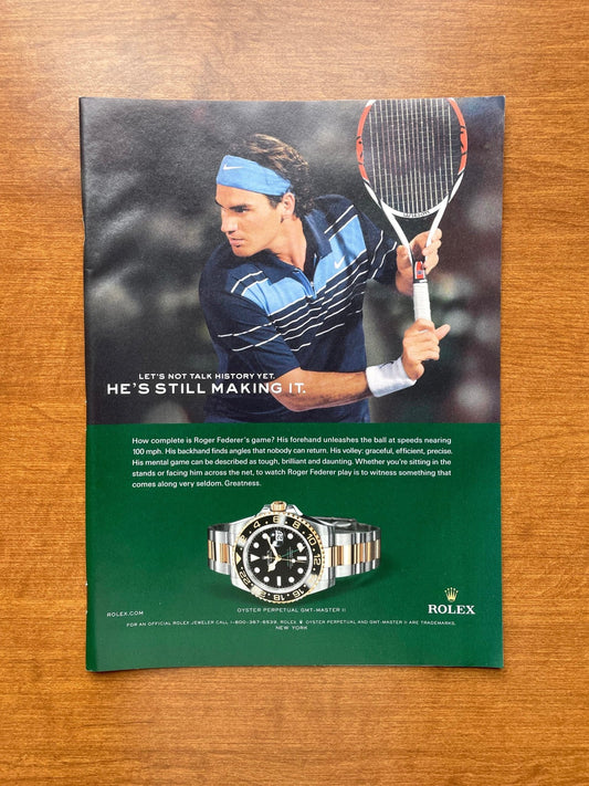 2007 Rolex GMT Master II Ref. 116713 feat. Roger Federer Advertisement