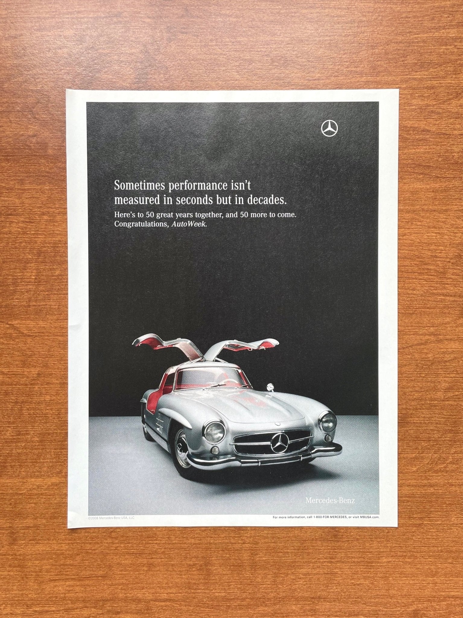 2008 Mercedes Benz Gullwing Advertisement