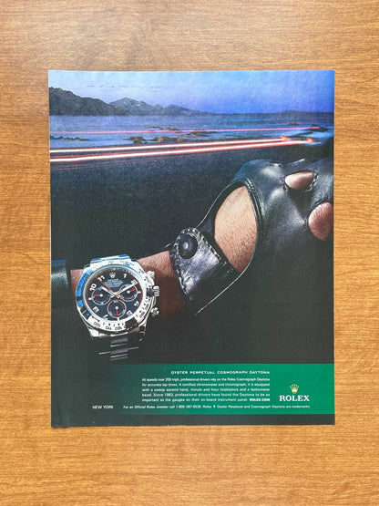 2008 Rolex Daytona Ref. 116509 "At speeds over 200 mph..." Advertisement