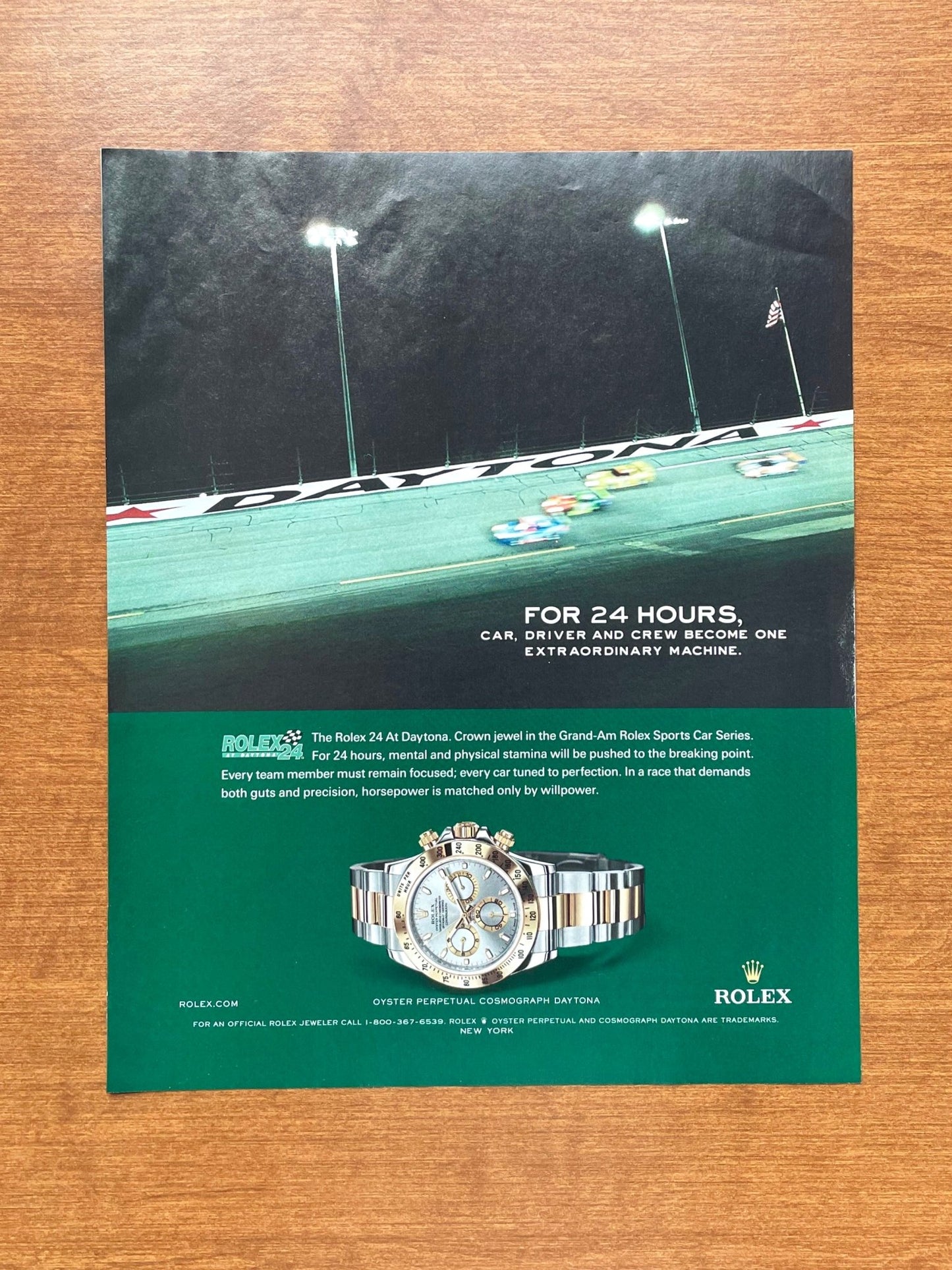 2008 Rolex Daytona Ref. 116523 "For 24 Hours..." Advertisement