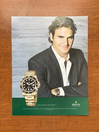 2008 Rolex GMT Master II Ref. 116718 feat. Roger Federer Advertisement