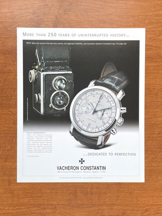 2008 Vacheron Constantin Malte Chronograph Advertisement