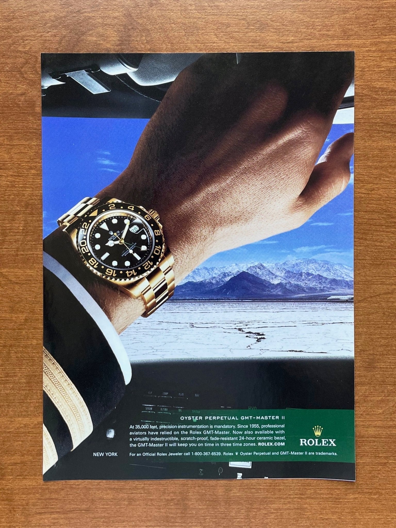 2009 Rolex GMT Master II Ref. 116718 "At 35,000 feet..." Advertisement