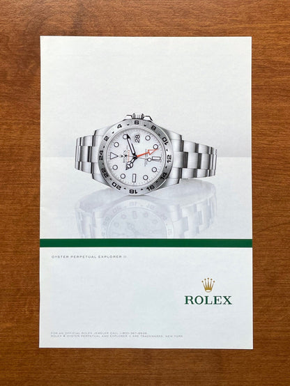2013 Rolex Explorer II Ref. 216570 "Polar" dial Advertisement