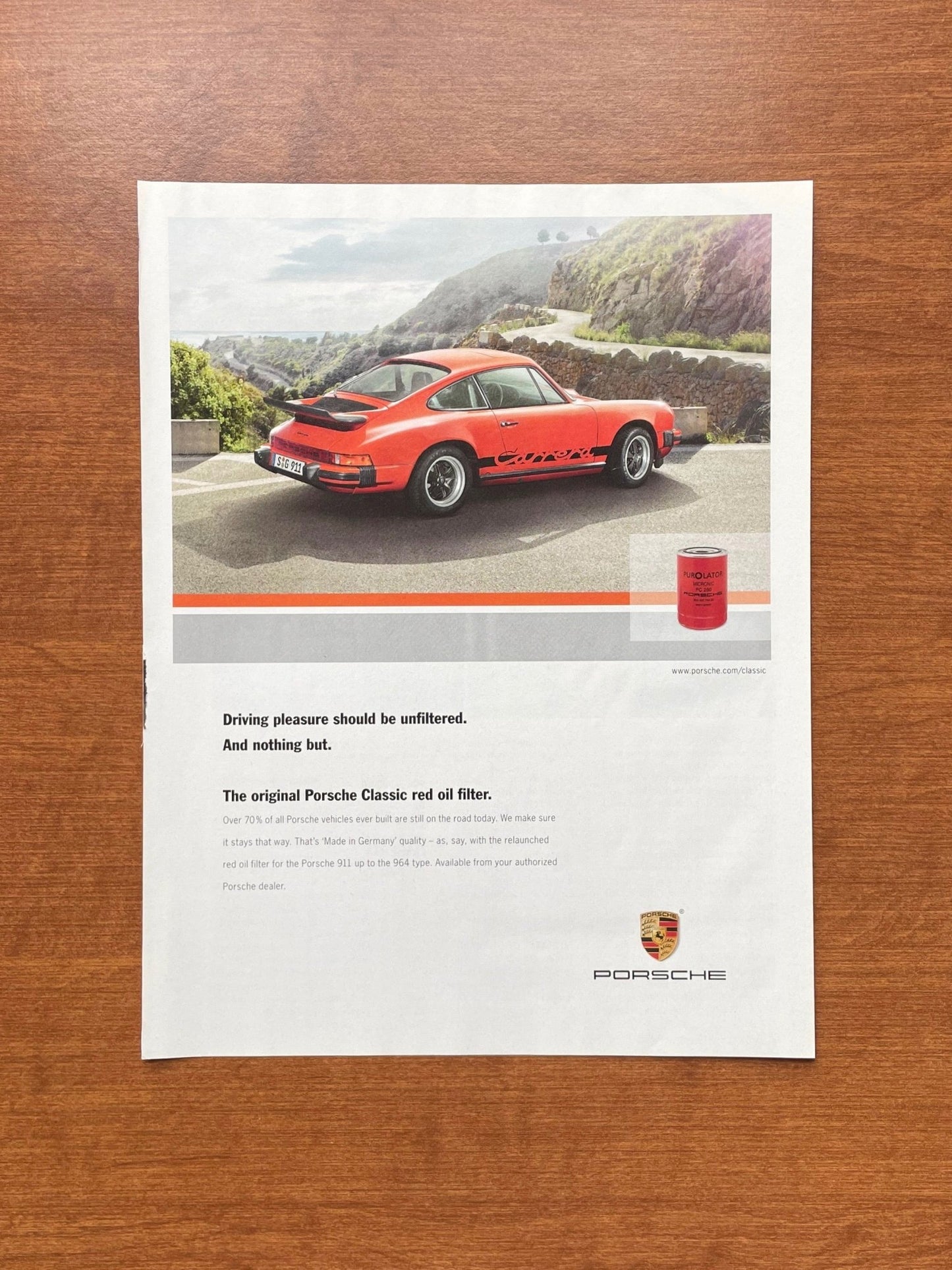 2014 Porsche "Driving pleasure should be unfiltered." Advertisement