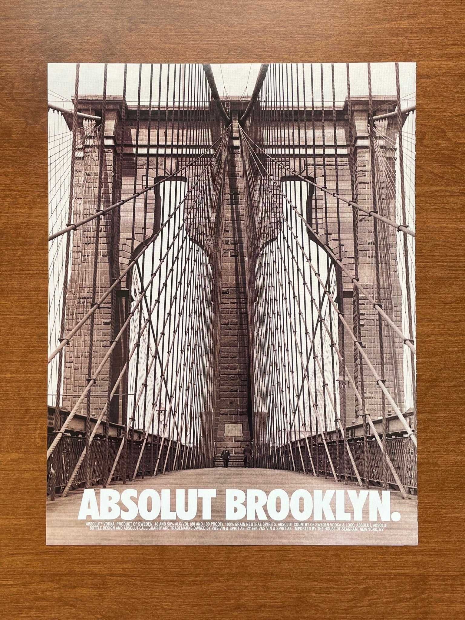 Absolut Brooklyn. Advertisement
