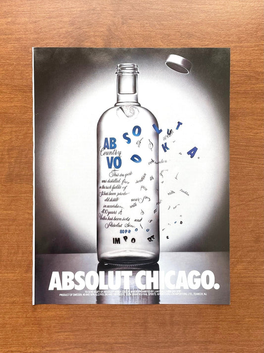 Absolut Chicago. Advertisement