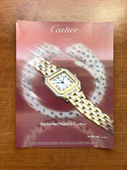 Cartier Panther Watch Advertisement