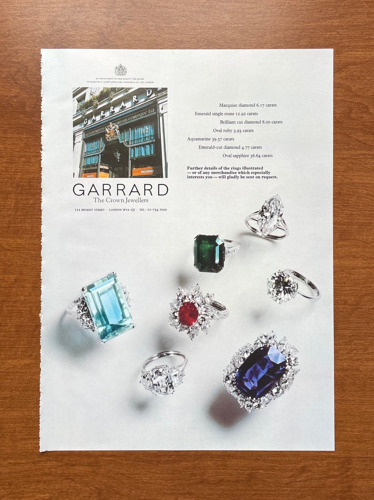 Garrard "The Crown Jewellers" Advertisement