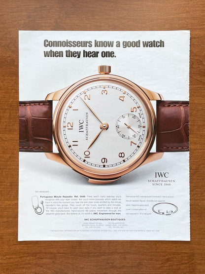IWC Portuguese Minute Repeater Ref. 5449 Advertisement