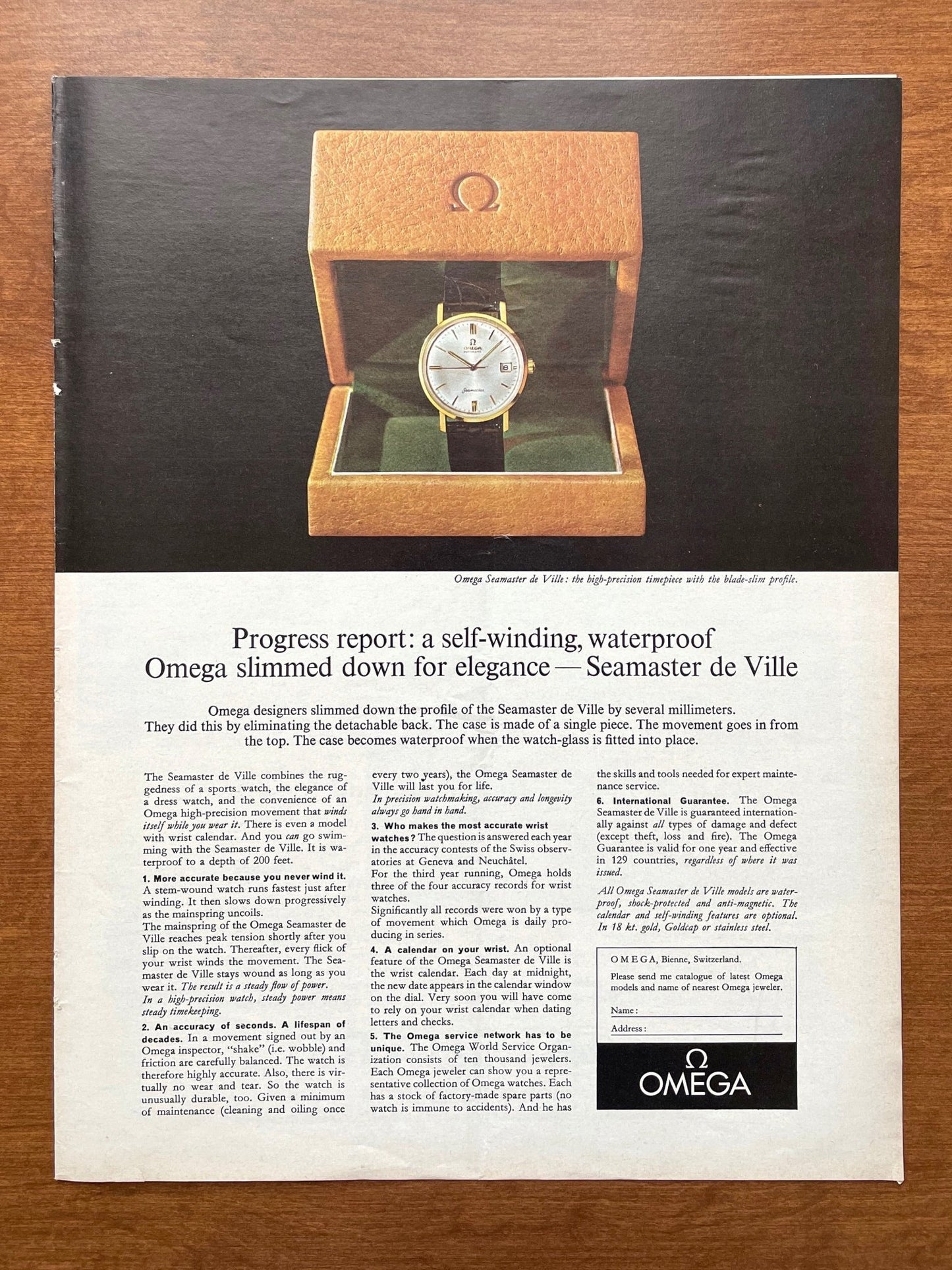 Omega Seamaster de Ville "slimmed down for elegance" Advertisement