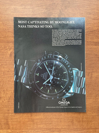 Omega Speedmaster "Most Captivating by Moonlight." Advertisement