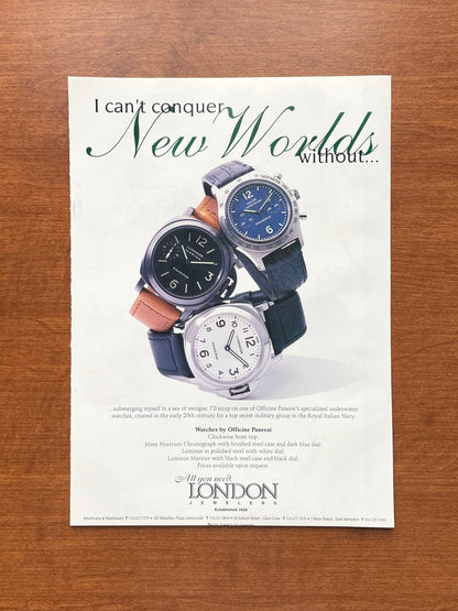 Panerai Mare Nostrum, Luminor, and Luminor Marina Advertisement