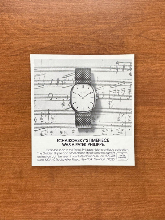 Patek Philippe Ellipse "Tchaikovsky's Timepiece" Advertisement