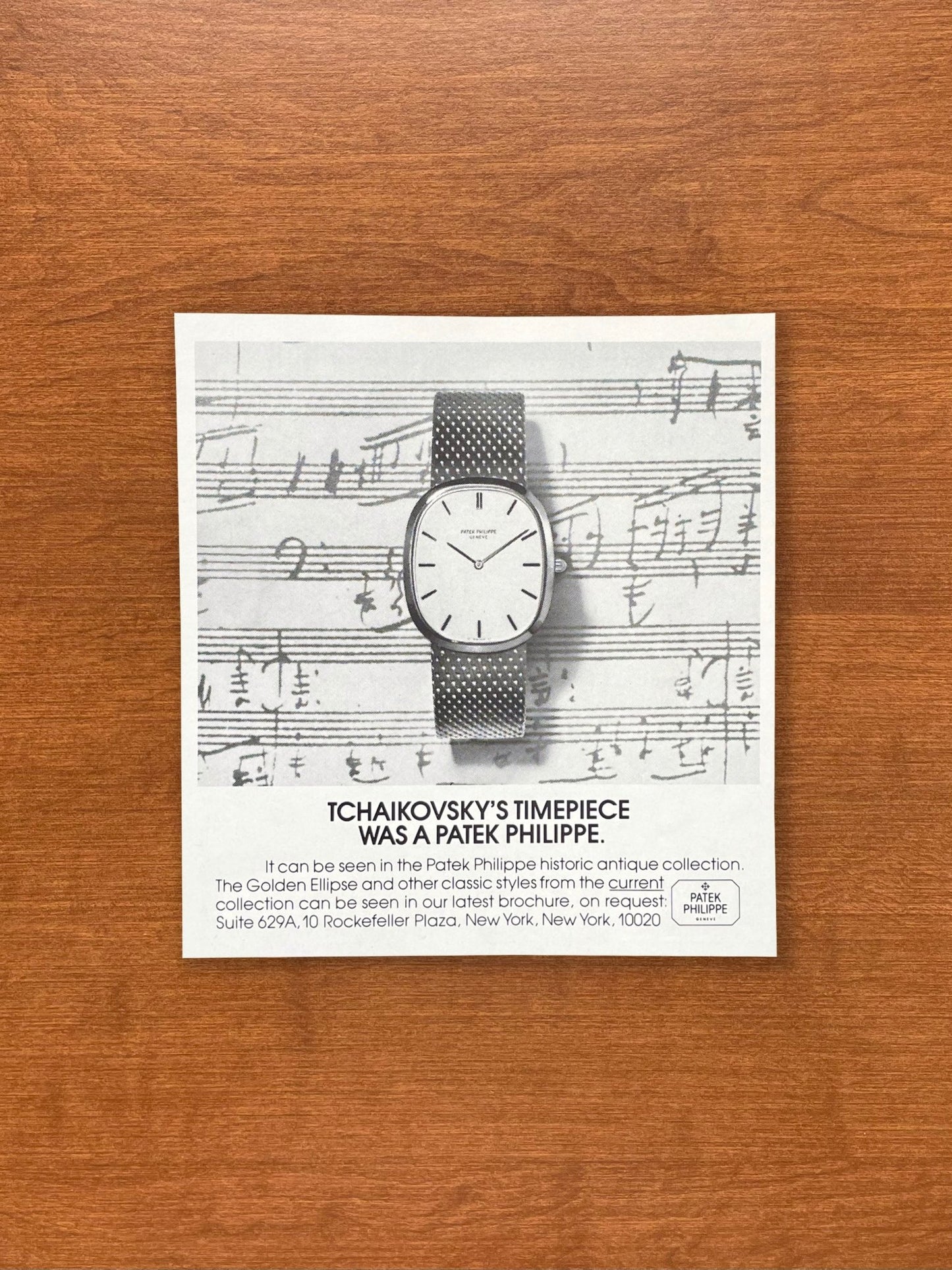 Patek Philippe Ellipse "Tchaikovsky's Timepiece" Advertisement