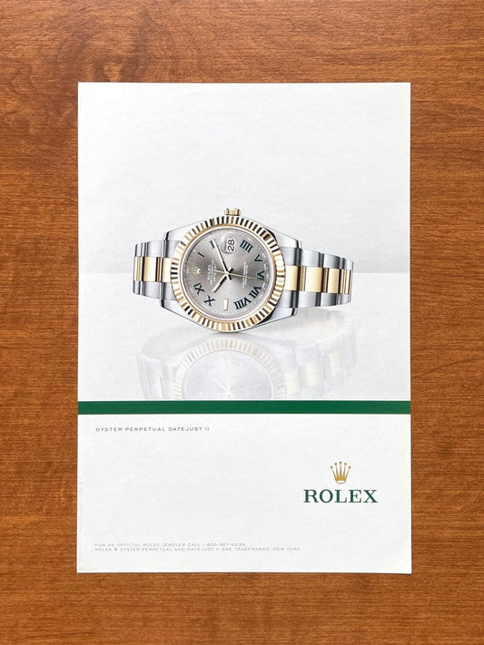 Rolex Datejust II "Wimbledon" Advertisement