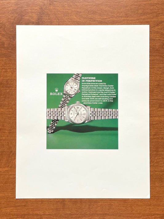 Rolex Datejust Ref. 16030 and Lady-Date Advertising Proof