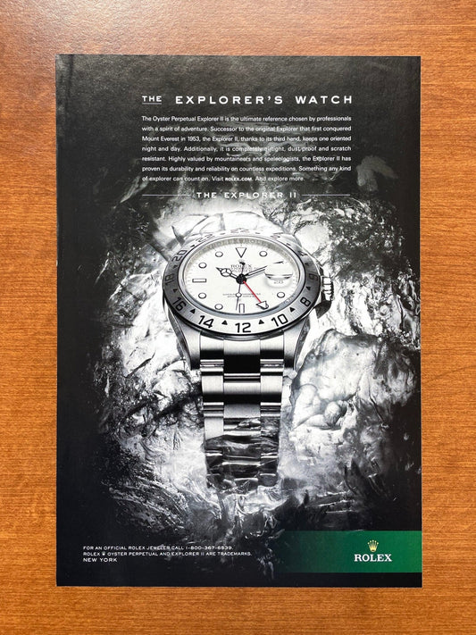 Rolex Explorer II Ref. 16570 "The Explorer's Watch" Advertisement