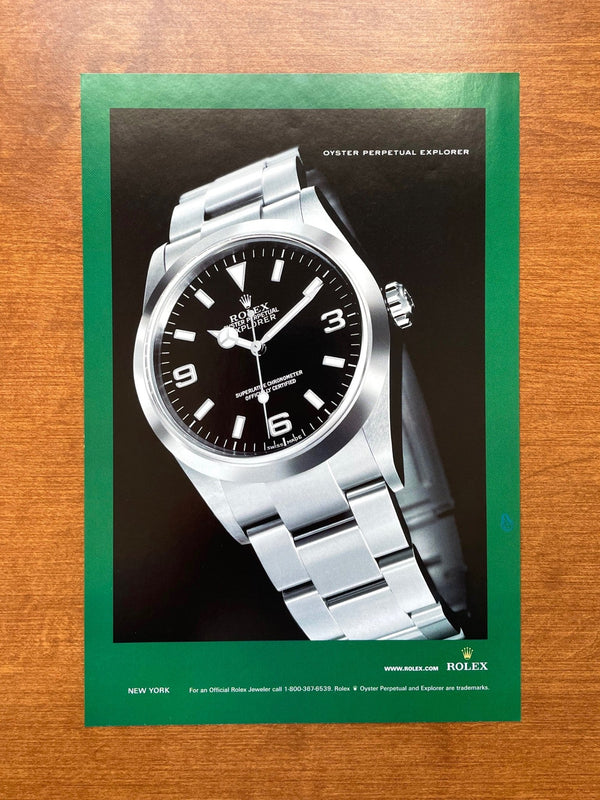 Rolex Ad Rice Rolex Explorer Ref. 114270 Advertisement | Ad Patina