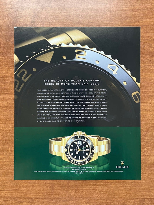 Rolex GMT Master II Ref. 116718 "Rolex's Ceramic Bezel..." Advertisement