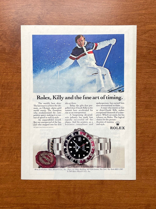 Rolex GMT Master II Ref. 16760 feat. Jean-Claude Killy Advertisement