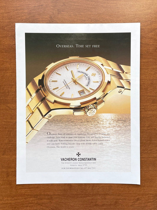 Vacheron Constantin Overseas in solid gold Advertisement