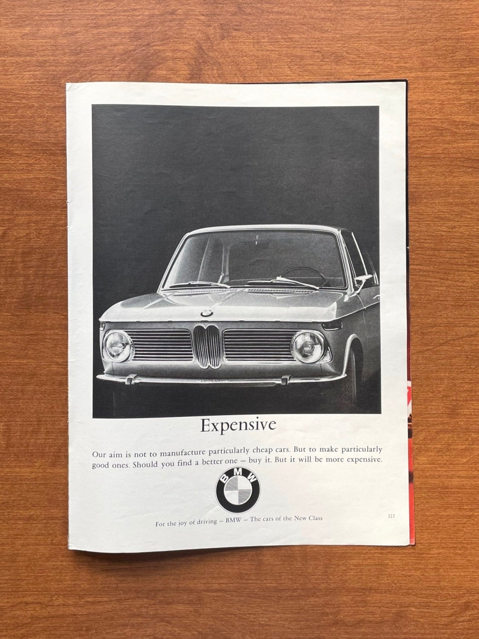 Vintage BMW "Expensive" Advertisement