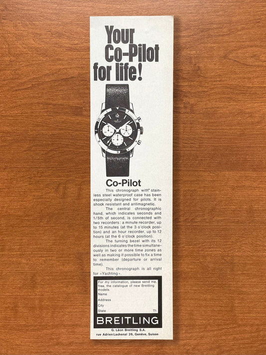 Vintage Breitling Co-Pilot Advertisement