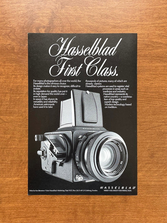 Vintage Hasselblad "First Class." Advertisement