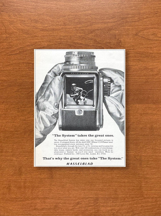 Vintage Hasselblad "The System" with astronaut Advertisement