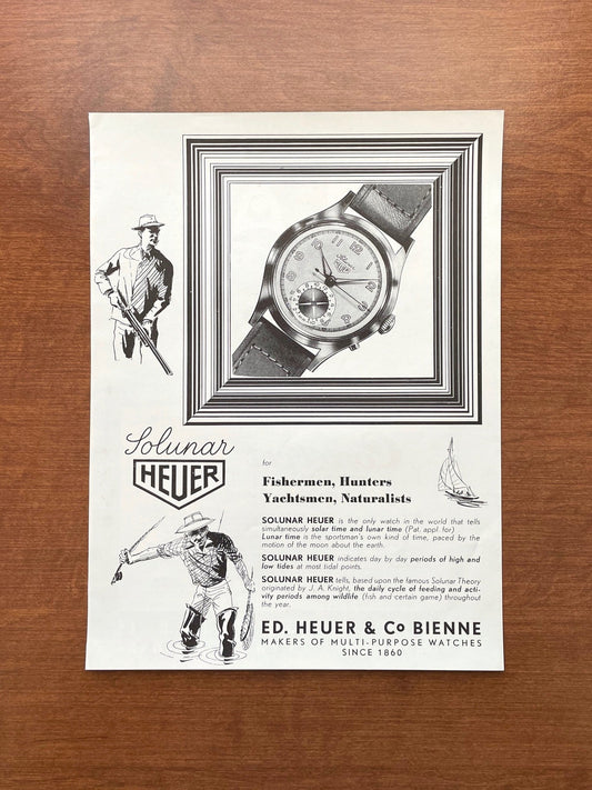 Vintage Heuer Solunar Advertisement