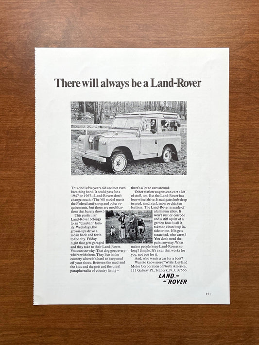Vintage Land Rover Series II "There will always be..." Advertisement