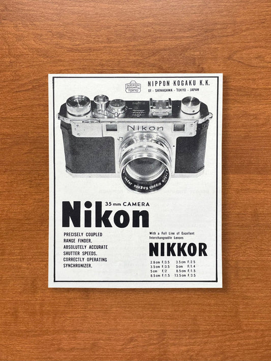 Vintage Nikon 35mm Camera Advertisement