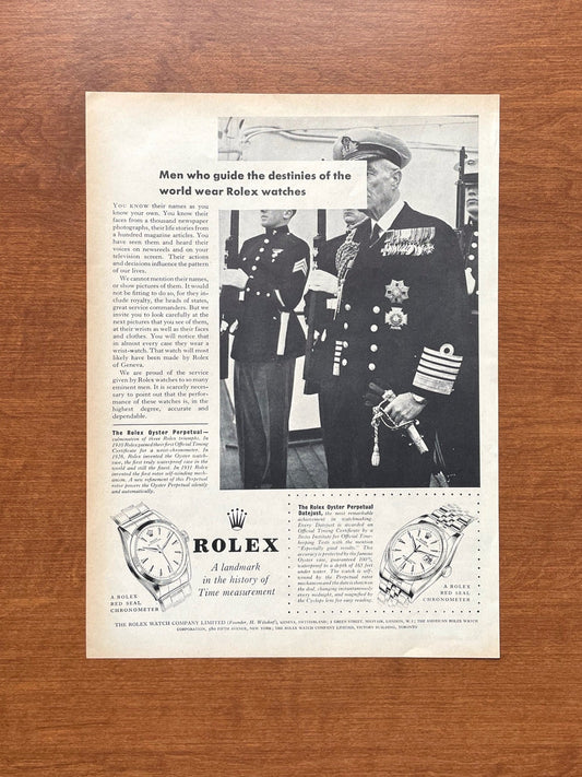 Vintage Rolex Datejust "Men who guide the destinies..." Advertisement